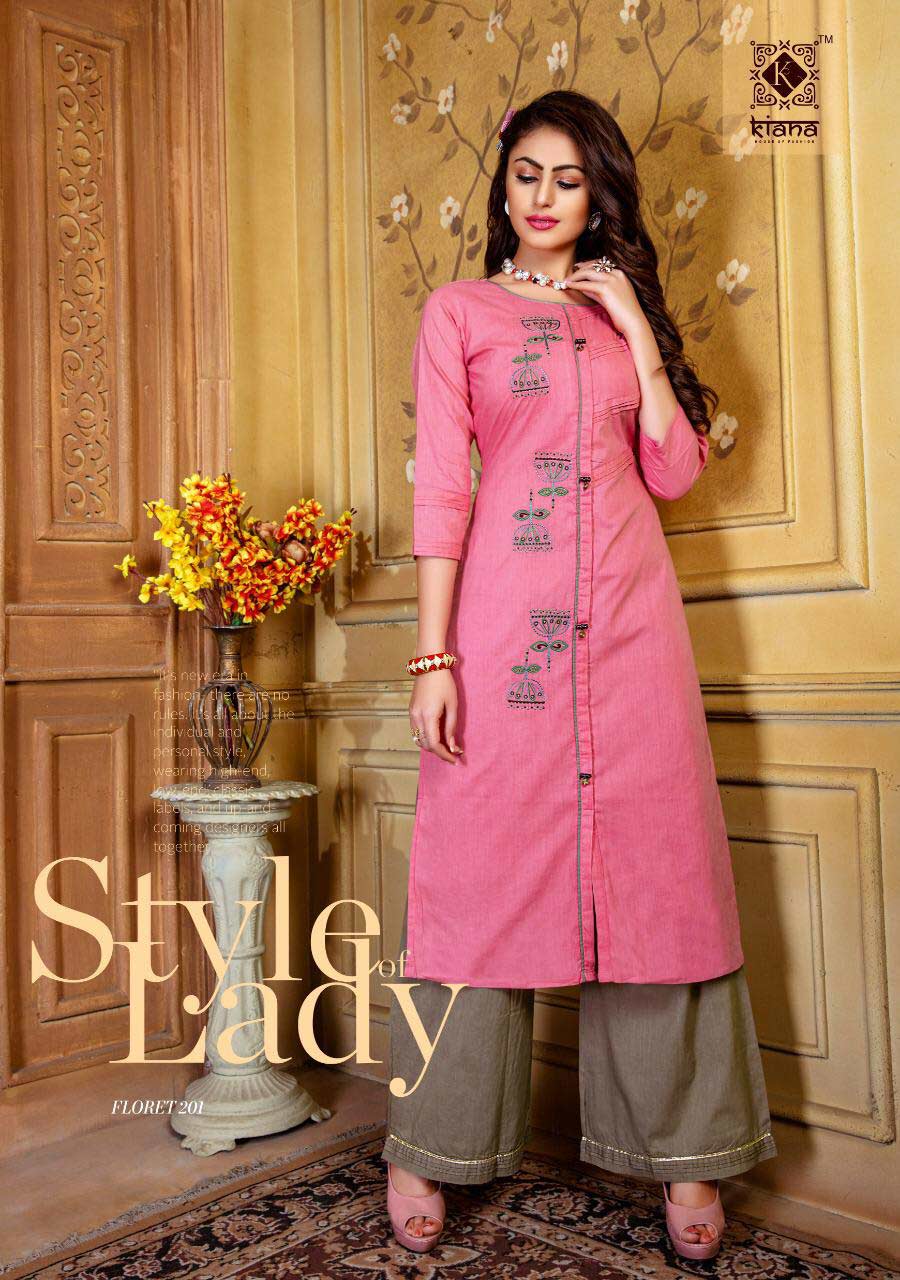 Floret Vol-2 Kiana Palazzo Embroidery Kurti Manufacturer Floret Vol-2 Kiana Palazzo Embroidery Kurti Manufacturer